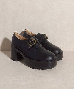 Hunter - Buckled Platform Loafers