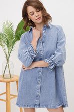 Load image into Gallery viewer, Apple Picking Denim Dress
