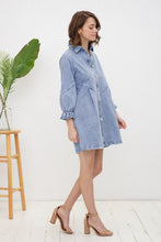 Load image into Gallery viewer, Apple Picking Denim Dress
