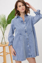 Load image into Gallery viewer, Apple Picking Denim Dress
