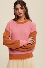 Load image into Gallery viewer, Color Block Ribbed Knit Sweater
