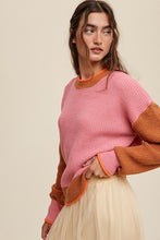 Load image into Gallery viewer, Color Block Ribbed Knit Sweater
