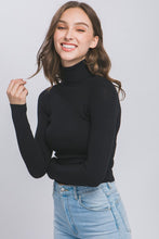 Load image into Gallery viewer, Turtleneck Ribbed Knit Sweater Top
