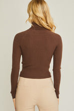 Load image into Gallery viewer, Turtleneck Ribbed Knit Sweater Top
