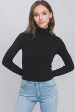 Load image into Gallery viewer, Turtleneck Ribbed Knit Sweater Top
