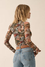 Load image into Gallery viewer, Karlie Mesh Floral Top RESTOCK
