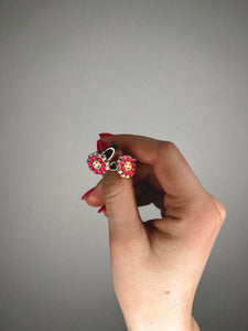 Gold and Pink Flower Ring