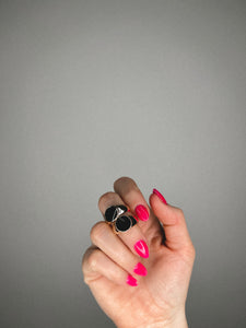 Black and Gold Rings
